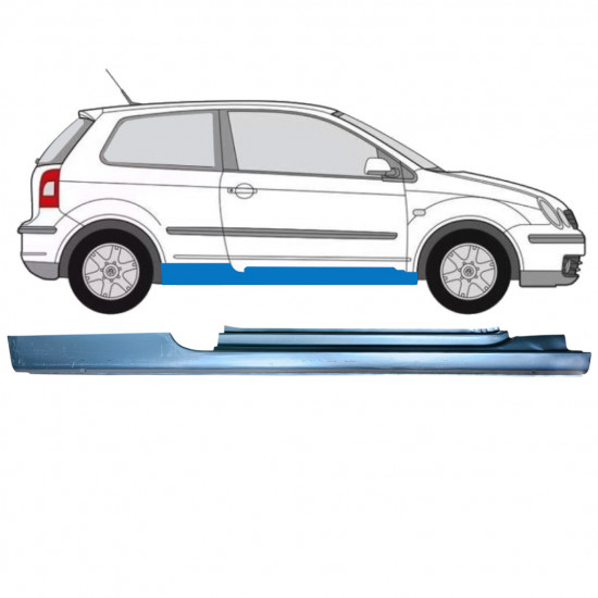 Full sill repair panel for Volkswagen Polo 2001-2009 / Right 12856