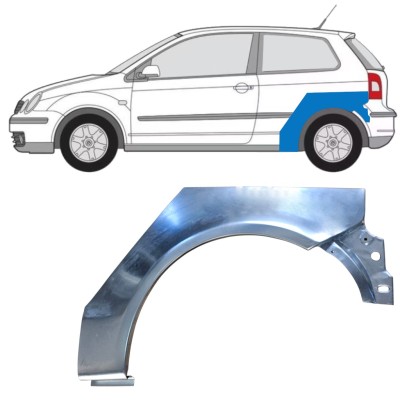 Rear wing repair panel for Volkswagen Polo 2001-2009 / Left 16260