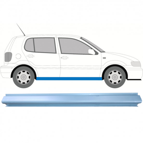 Sill repair panel for VW Polo 1999-2001 / Left = Right (symmetrical) 7124