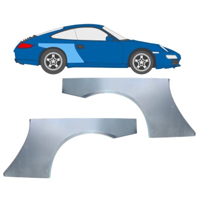 Rear wing repair panel for Porsche 911 997 2004-2012 / Left+Right / Set 16381