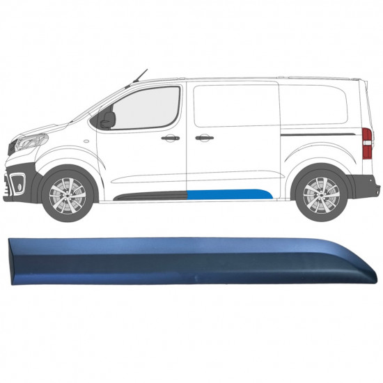 Rear side trim for Toyota Proace 2016- / Right 12821