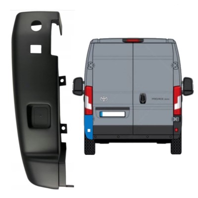 Rear bumper corner 180 degrees for Toyota Proace Max 2024- / Left 15941