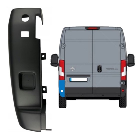 Rear bumper corner 180 degrees for Toyota Proace Max 2024- / Left 15941