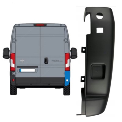 Rear bumper corner 180 degrees for Toyota Proace Max 2024- / Right 15940