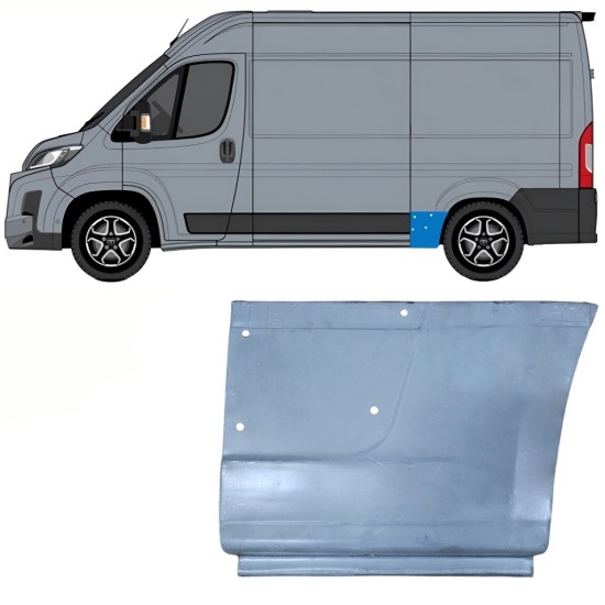 Rear wing repair panel