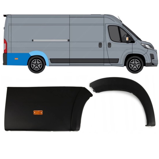 Set of rear wheel arch trims with lamp for Toyota Proace Max 2024- / Right 15889