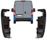 Rear bumper corner 270 degrees for Toyota Proace Max 2024- / Left+Right / Set 15930