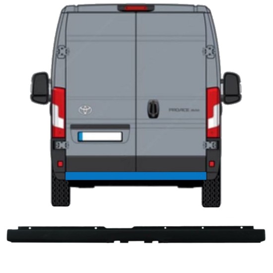 Rear bumper with tow hook opening for Toyota Proace Max 2024- 16168