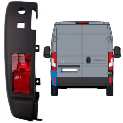 Rear bumper corner with lamp for Toyota Proace Max 2024- / Left 15936