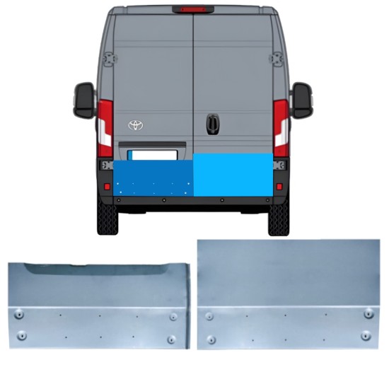 Rear door repair panel for Toyota Proace Max 2024- / Left+Right 16737