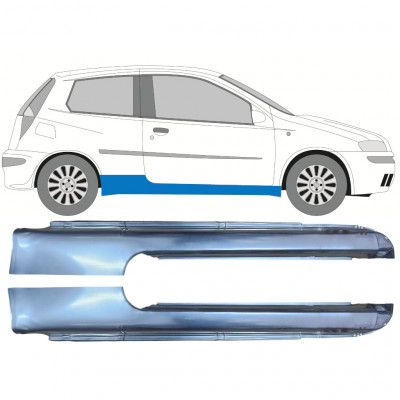 Sill repair panel for Fiat Punto 2 1999-2010 / Left+Right / Set 10074