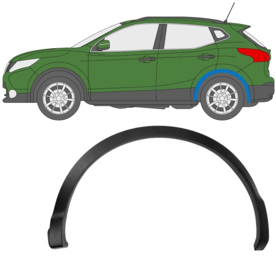 Rear wing side trim for Nissan Qashqai 2013-2021 / Left 11780