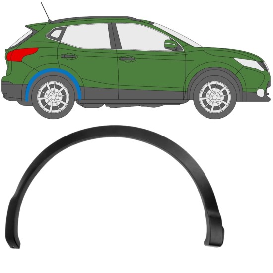 Rear wing side trim for Nissan Qashqai 2013-2021 / Right 11779