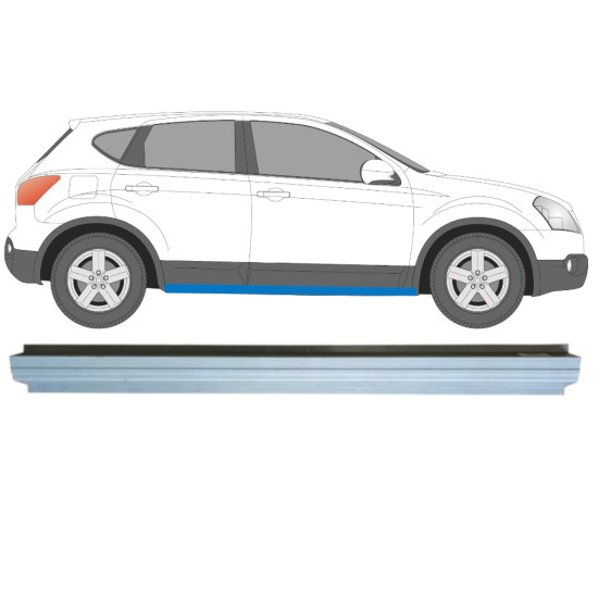 Inner sill repair panel for Nissan Qashqai 2007-2013 / Left = Right (symmetrical) 14979