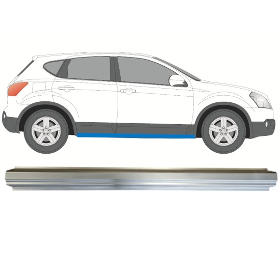 Sill repair panel for Nissan Qashqai 2007-2013 / Left = Right (symmetrical) 14981