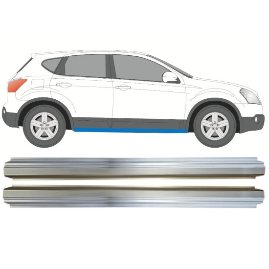 Sill repair panel for Nissan Qashqai 2007-2013 / Left+Right / Set 14982