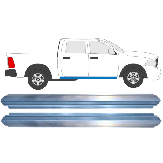 Sill repair panel for Dodge RAM 2008-2013 / Left = Right (symmetrical) / Set 9802