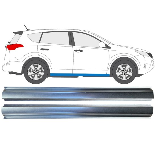 Sill repair panel for Toyota Rav4 2013-2018 / Left+Right / Set 16493