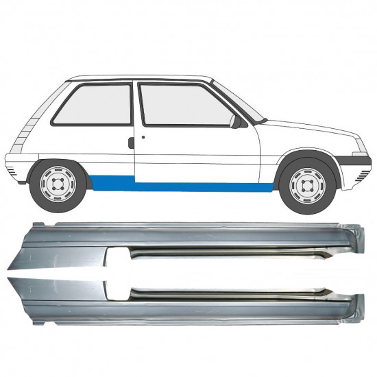 Sill repair panel for Renault 5 1984-1996 / Left+Right / Set 9706