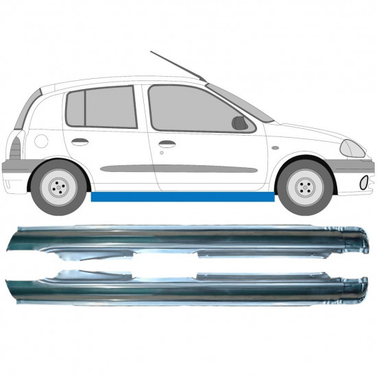 Sill repair panel for Renault Clio 1998-2012 / Left+Right / Set 10052