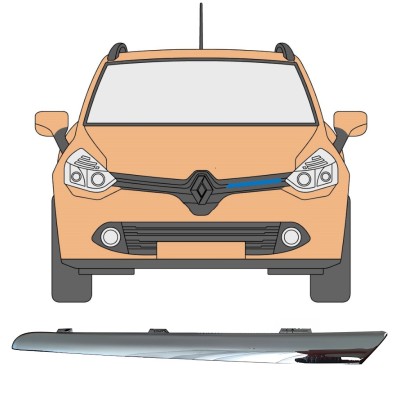 Grille trim for Renault Clio IV 2012-2016 / Left 16233