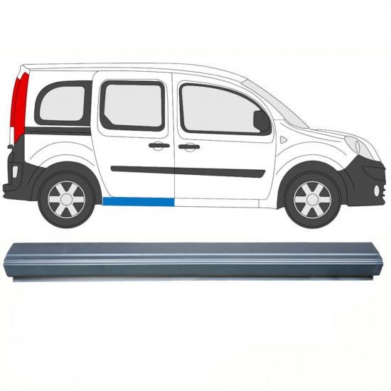 Sliding door sill repair panel for Renault Kangoo 2008- / Left = Right (symmetrical) 8608