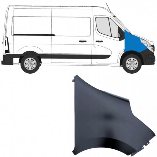 RENAULT MASTER 2010-2019 FRONT WING / RIGHT