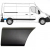 Rear fender side trim behind the wheel