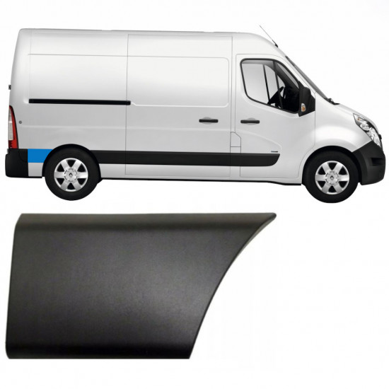 RENAULT MASTER 2010- SHORT REAR WING MOULDING TRIM BEHIND THE WHEEL / RIGHT