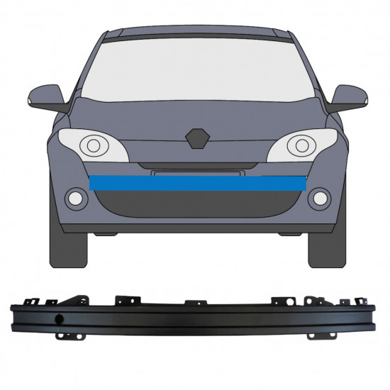 Front bumper reinforcement for Renault Megane 2008-2016 9341