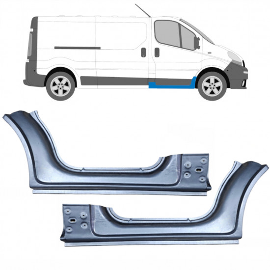 Sill repair panel for Renault Trafic 2001-2014 / Left+Right / Set 10085