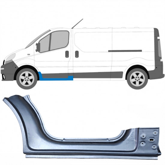 Pannello Modanatura Laterale Sinistro Per Renault Trafic II, Opel Vivaro, Primastar (2001-2013), OEM 8200036093/91165348, Ricambio Auto