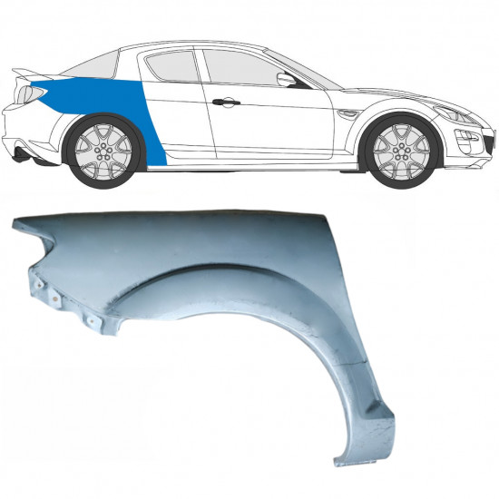 Rear wing repair panel