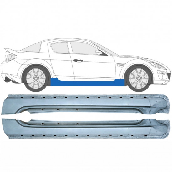 Full sill repair panel for Mazda RX8 2003-2012 / Left+Right / Set 9284