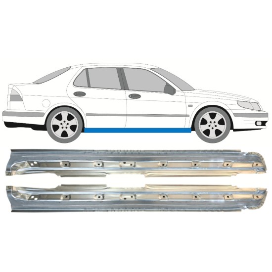 Full sill repair panel for Saab 9-5 1997-2010 / Left+Right / COMBI / SEDAN / Set 14631