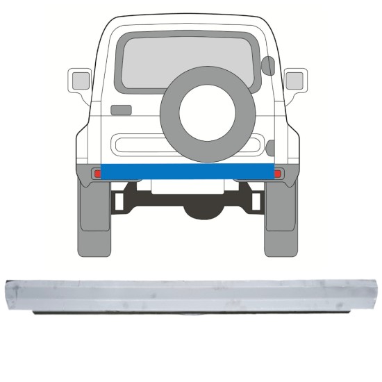 Inner rear section repair panel for Suzuki Samurai 1981- 16123