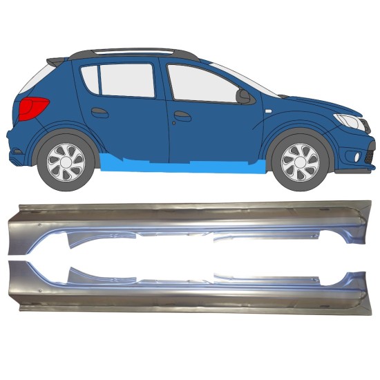 Full sill repair panel for Dacia Sandero 2012-2020 / Left+Right / Set 14845