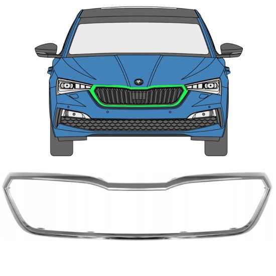Radiator grille frame