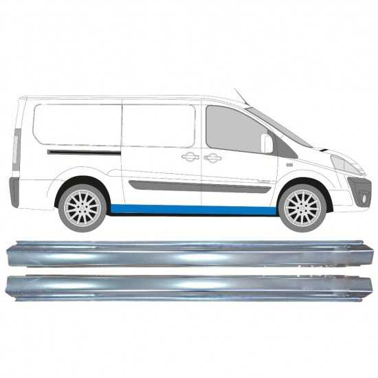 Sill repair panel for Fiat Scudo Dispatch Expert 2007-  / LWB / Left+Right / Set 10456