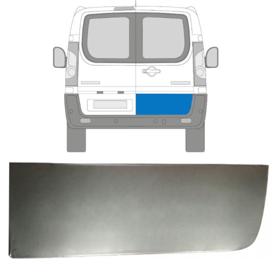 Outer rear door repair panel for Peugeot Expert 2007-2016 / Right 15228