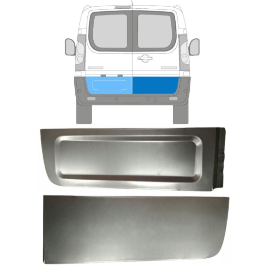 Outer rear door repair panel for Citroen Jumpy 2007-2016 / Left+Right / Set 15225