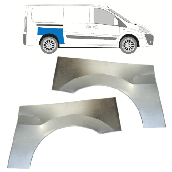 Rear wing repair panel for Citroen Jumpy 2007-2016 / Left+Right 15238