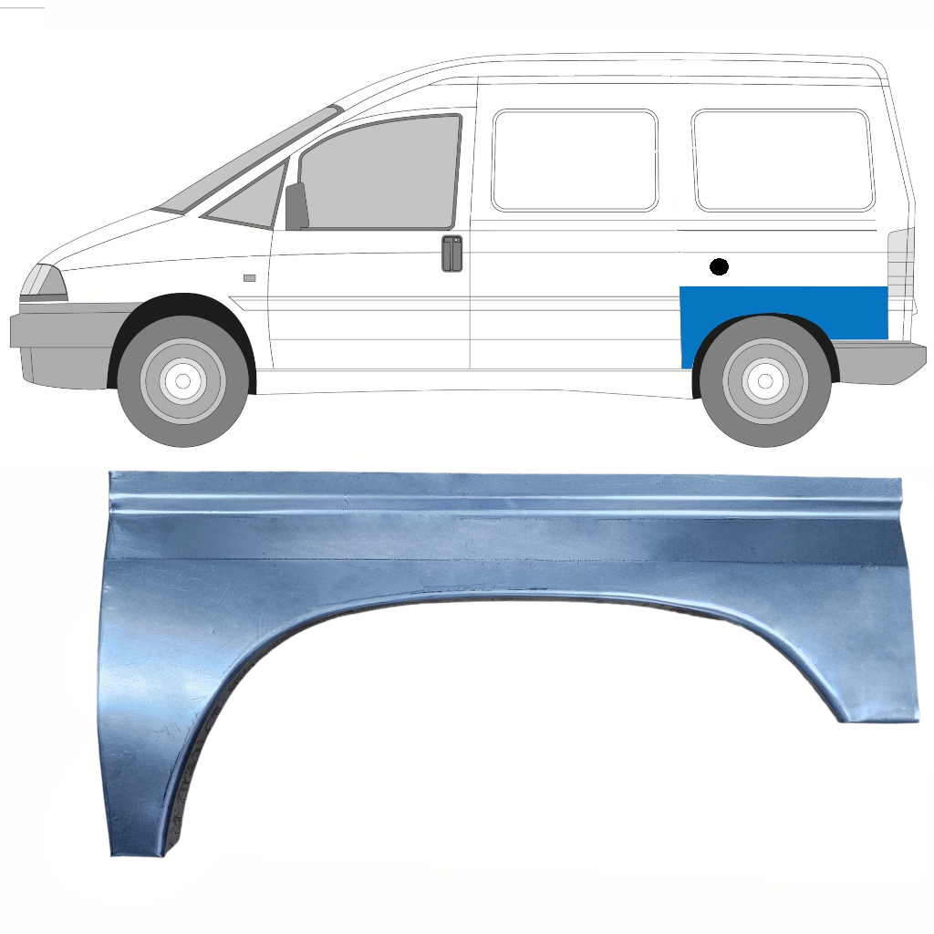 Peugeot Partner Rear side panels, left stock