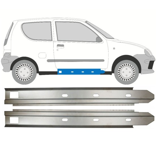 Inner sill repair panel for Fiat Seicento 1998-2010 / Left+Right / Set 14716