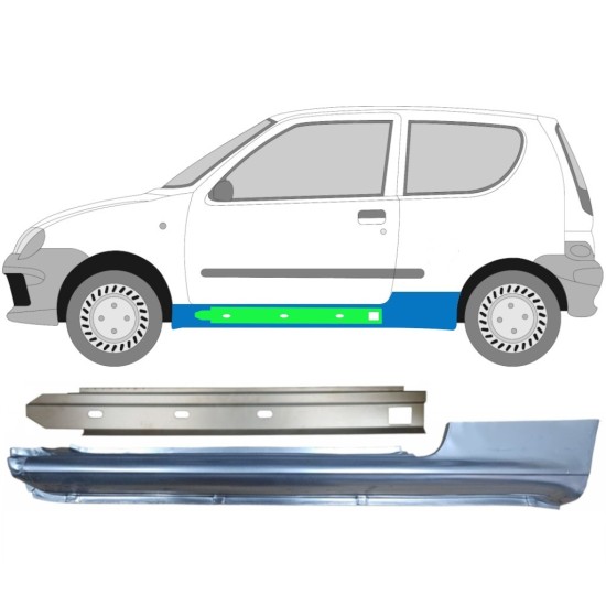 Sill and inner sill repair panel for Fiat Seicento 1998-2010 / Left / Set 14721