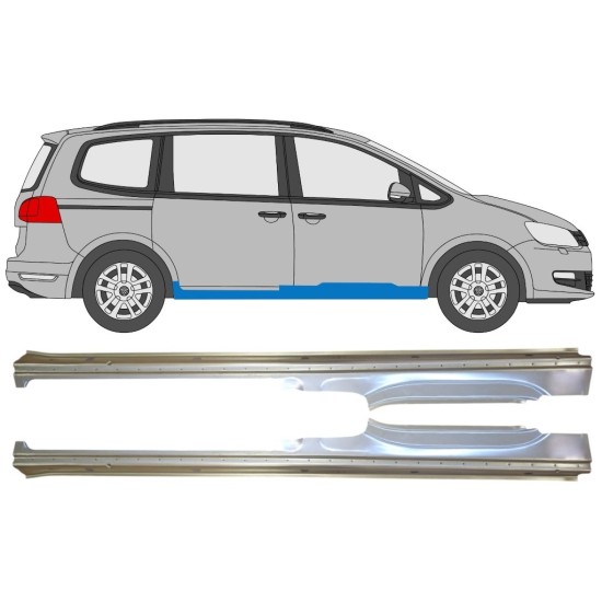 Full sill repair panel for Volkswagen Sharan 2010-2022 / Left+Right / Set 14596