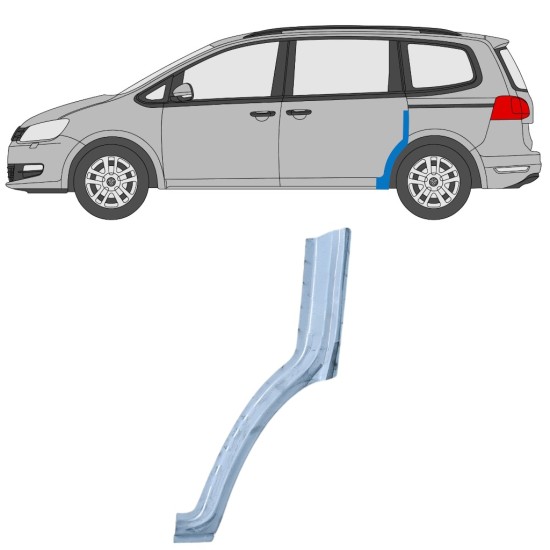 Front section rear wing repair panel for Volkswagen Sharan 2010-2022 / Left 14601