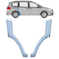 Front section rear wing repair panel for Volkswagen Sharan 2010-2022 / Left+Right / Set 14602