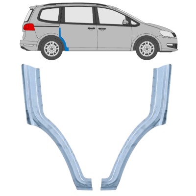Front section rear wing repair panel for Volkswagen Sharan 2010-2022 / Left+Right / Set 14602