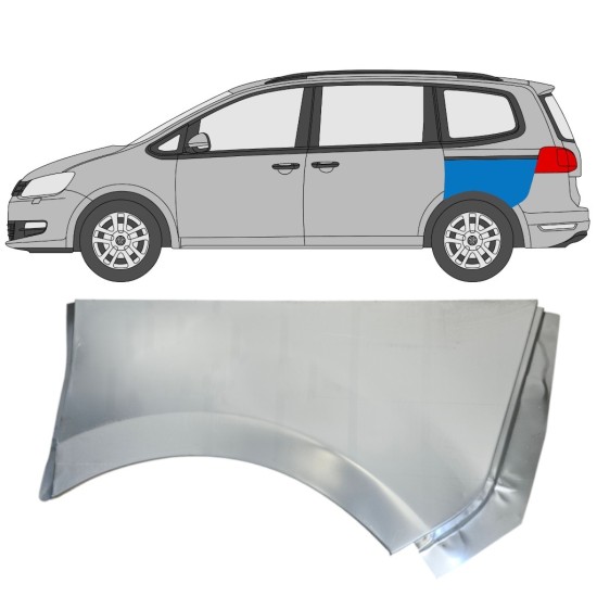 Rear wing repair panel for Volkswagen Sharan 2010-2022 / Left 14598